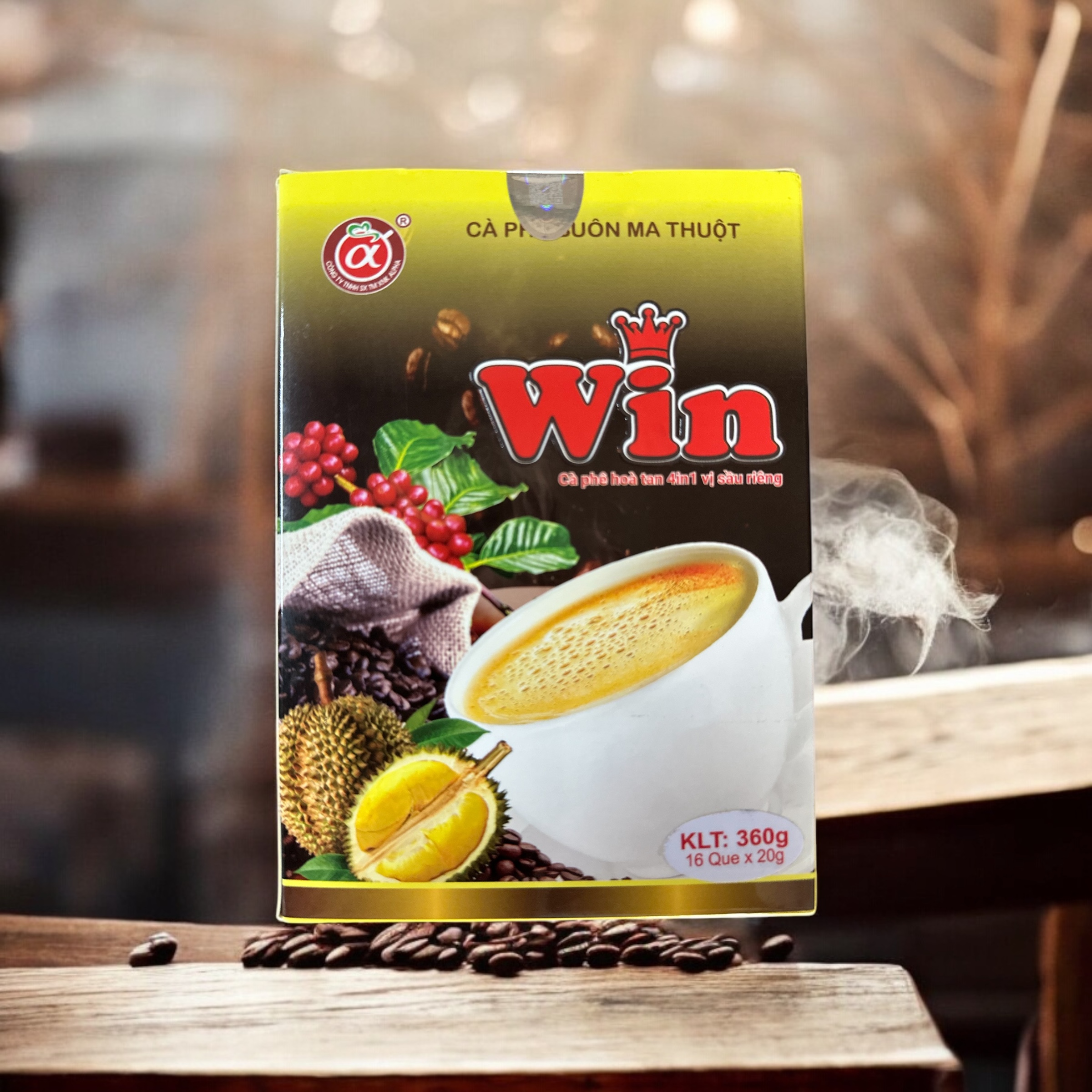 Cà phê hòa tan sầu riêng 4in1