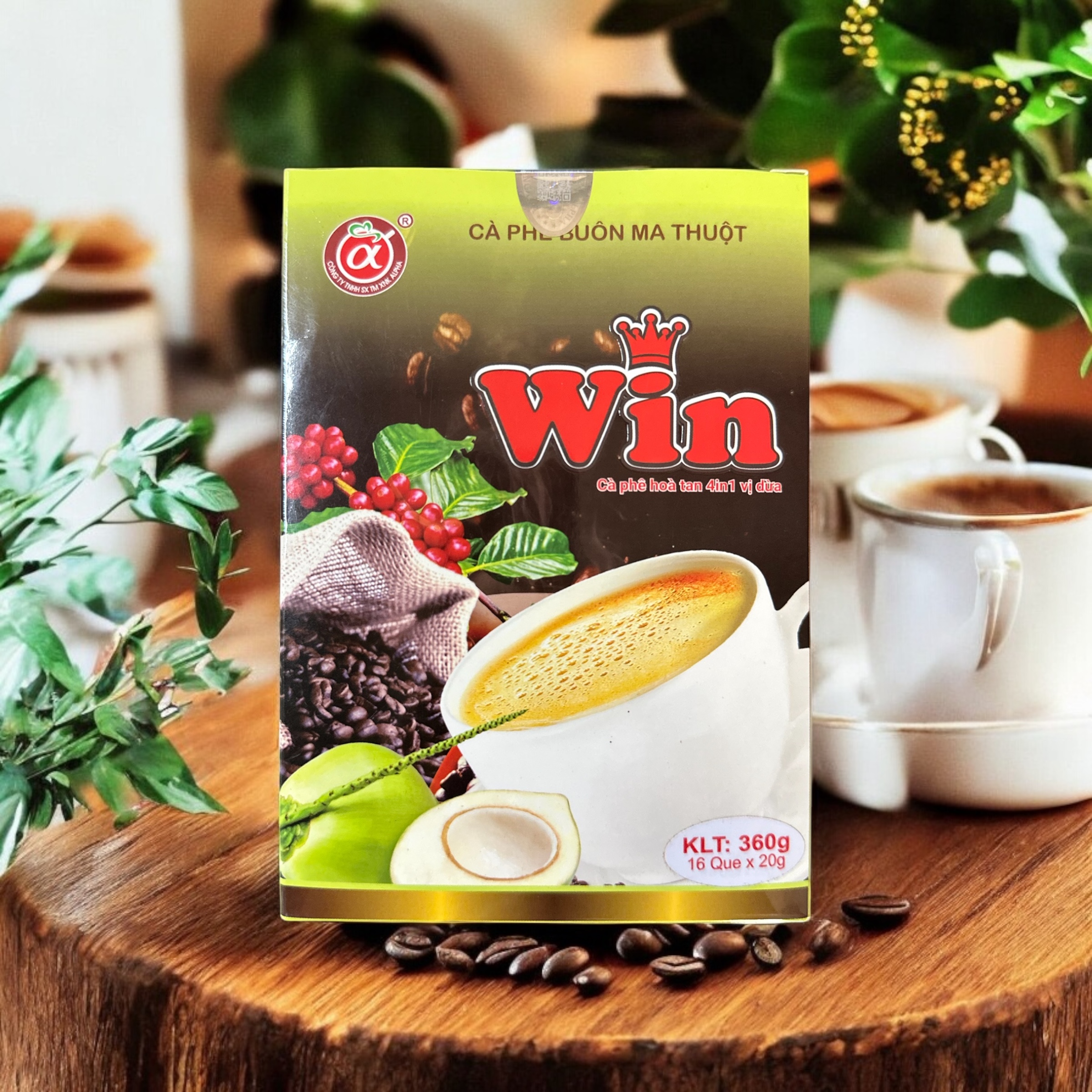 Cà phê hòa tan dừa 4in1